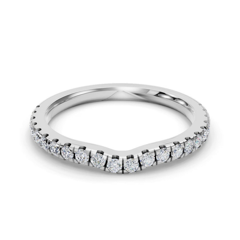 360 degree view of Kennedy Grand Pavé Contoured Band