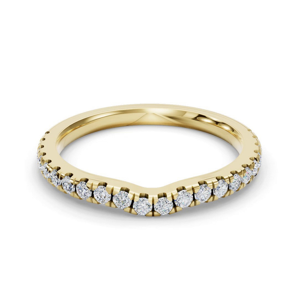 360 degree view of Kennedy Grand Pavé Contoured Band