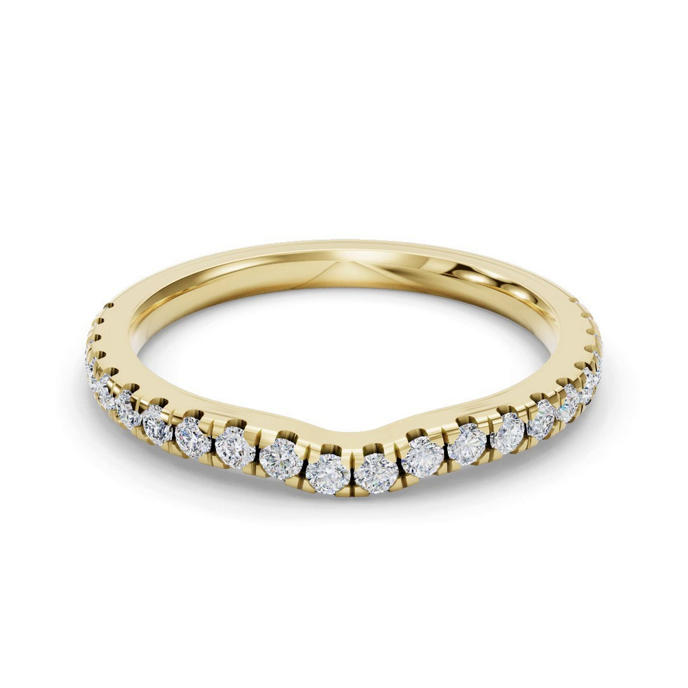 360 degree view of Kennedy Majestic Pavé Contoured Band