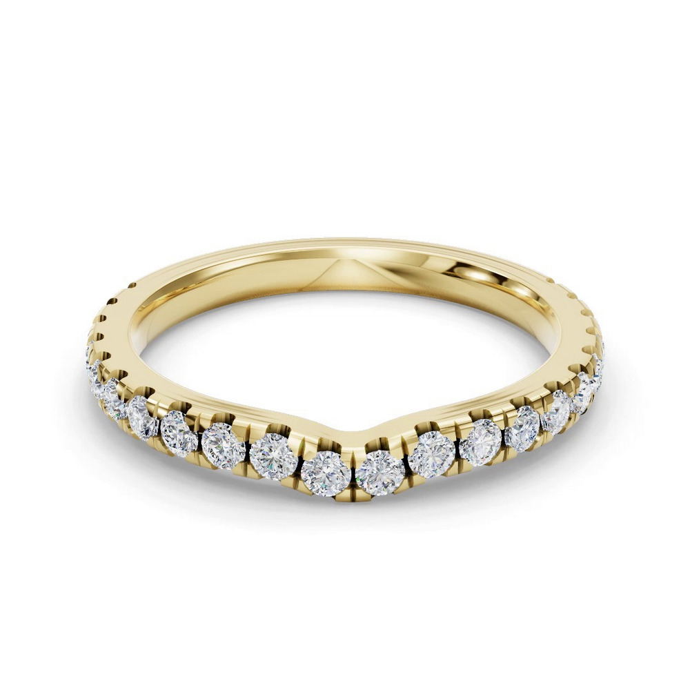 360 degree view of Bella Pavé Contoured Band (1.8mm)