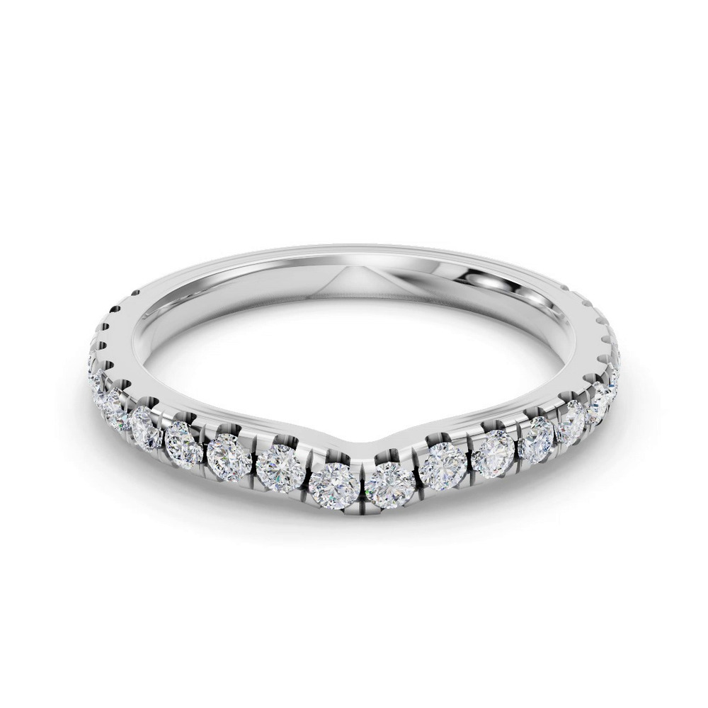 360 degree view of Bella Pavé Contoured Band (1.8mm)