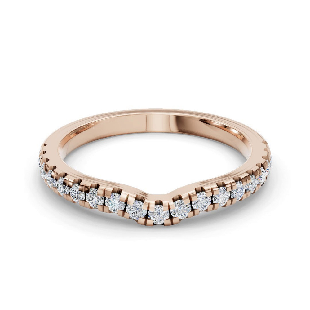 360 degree view of Bella Pavé Contoured Band (2.2mm)