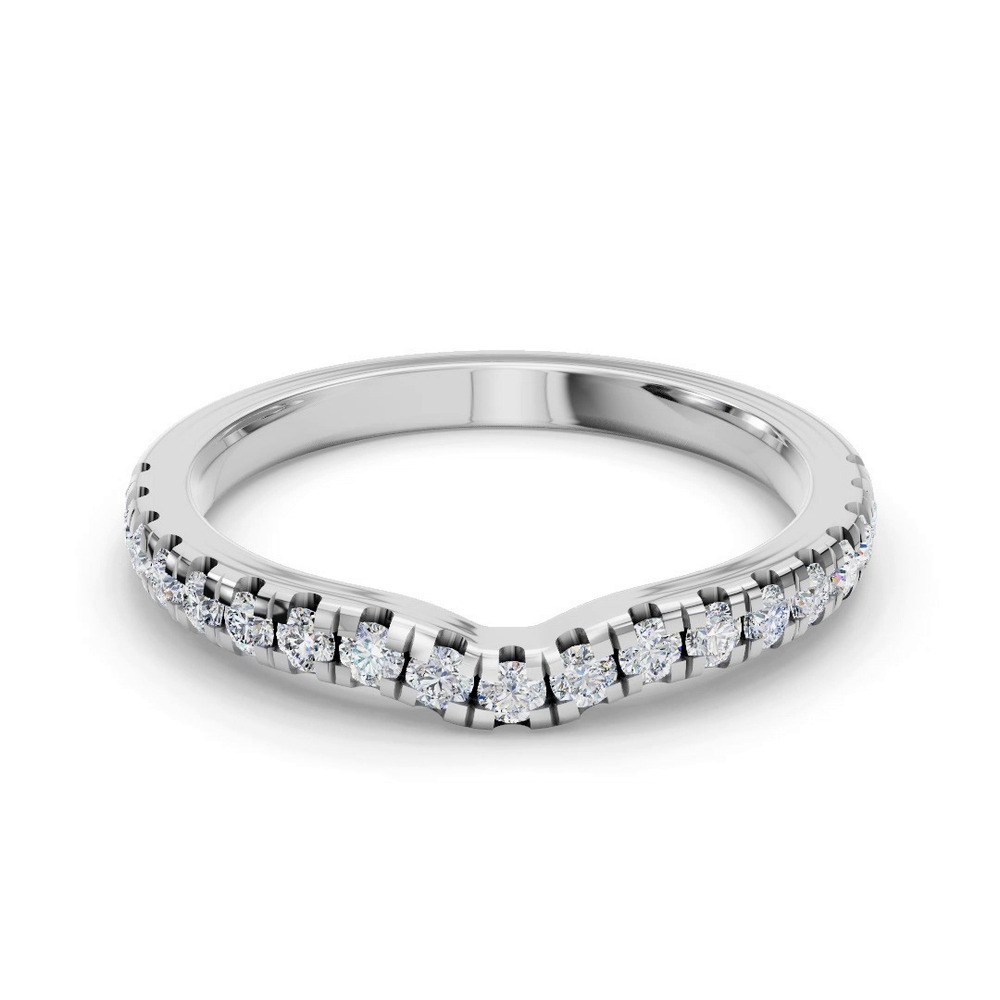 360 degree view of Bella Pavé Contoured Band (2.2mm)