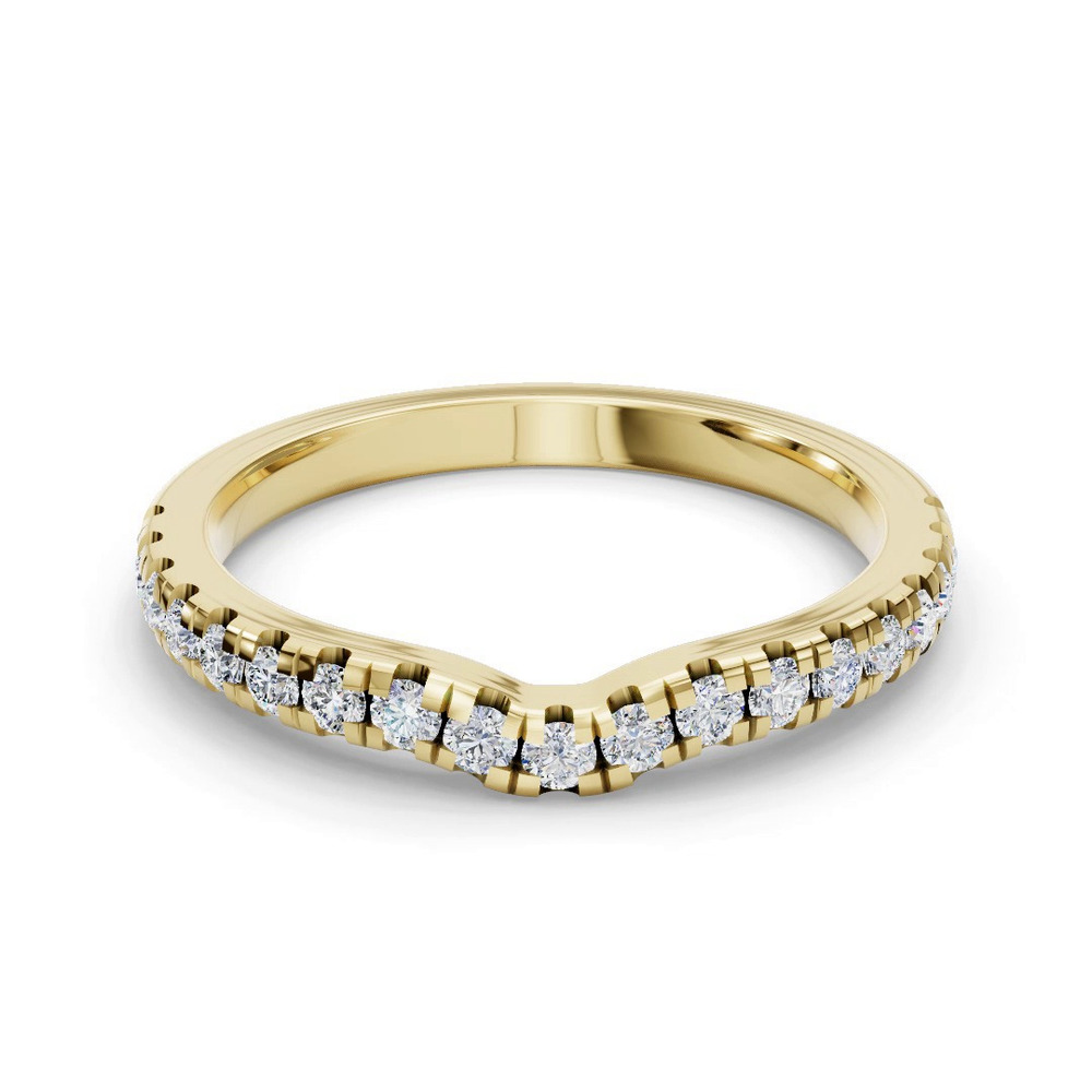 360 degree view of Bella Pavé Contoured Band (2.2mm)