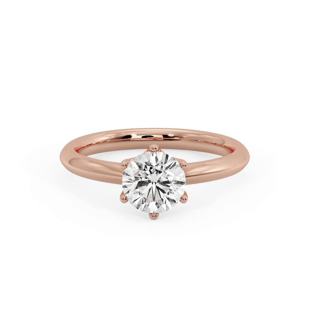 360 degree view of Olivia Knife Edge 6 Prong Solitaire Engagement Ring