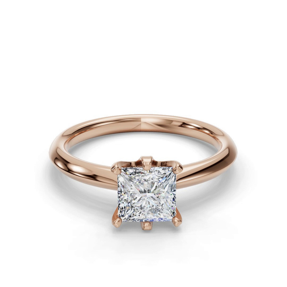 360 degree view of Olivia Knife Edge 6 Prong Solitaire Engagement Ring