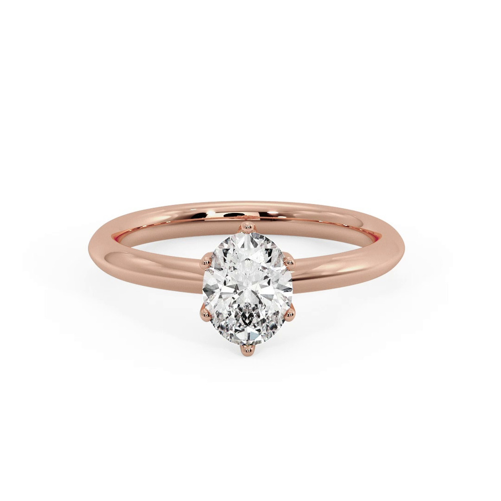 360 degree view of Olivia Knife Edge 6 Prong Solitaire Engagement Ring