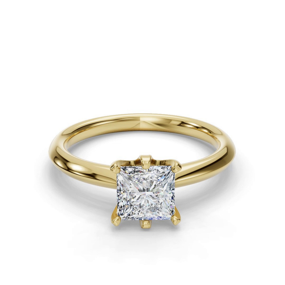 360 degree view of Olivia Knife Edge 6 Prong Solitaire Engagement Ring