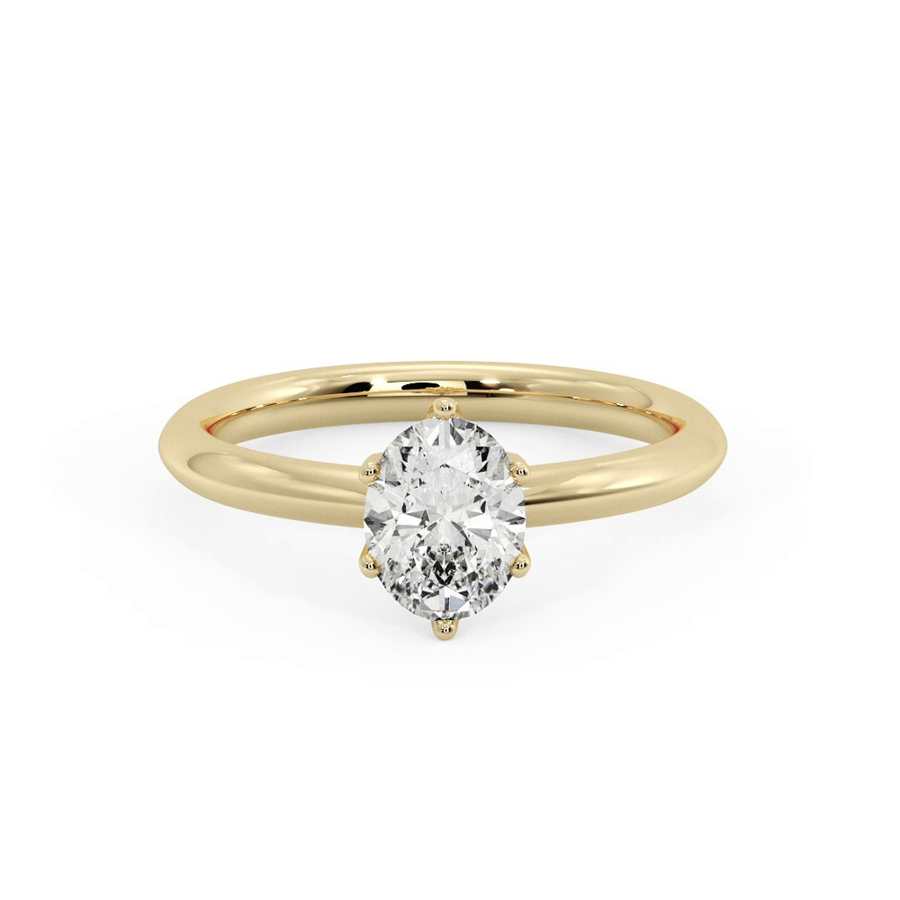 360 degree view of Olivia Knife Edge 6 Prong Solitaire Engagement Ring