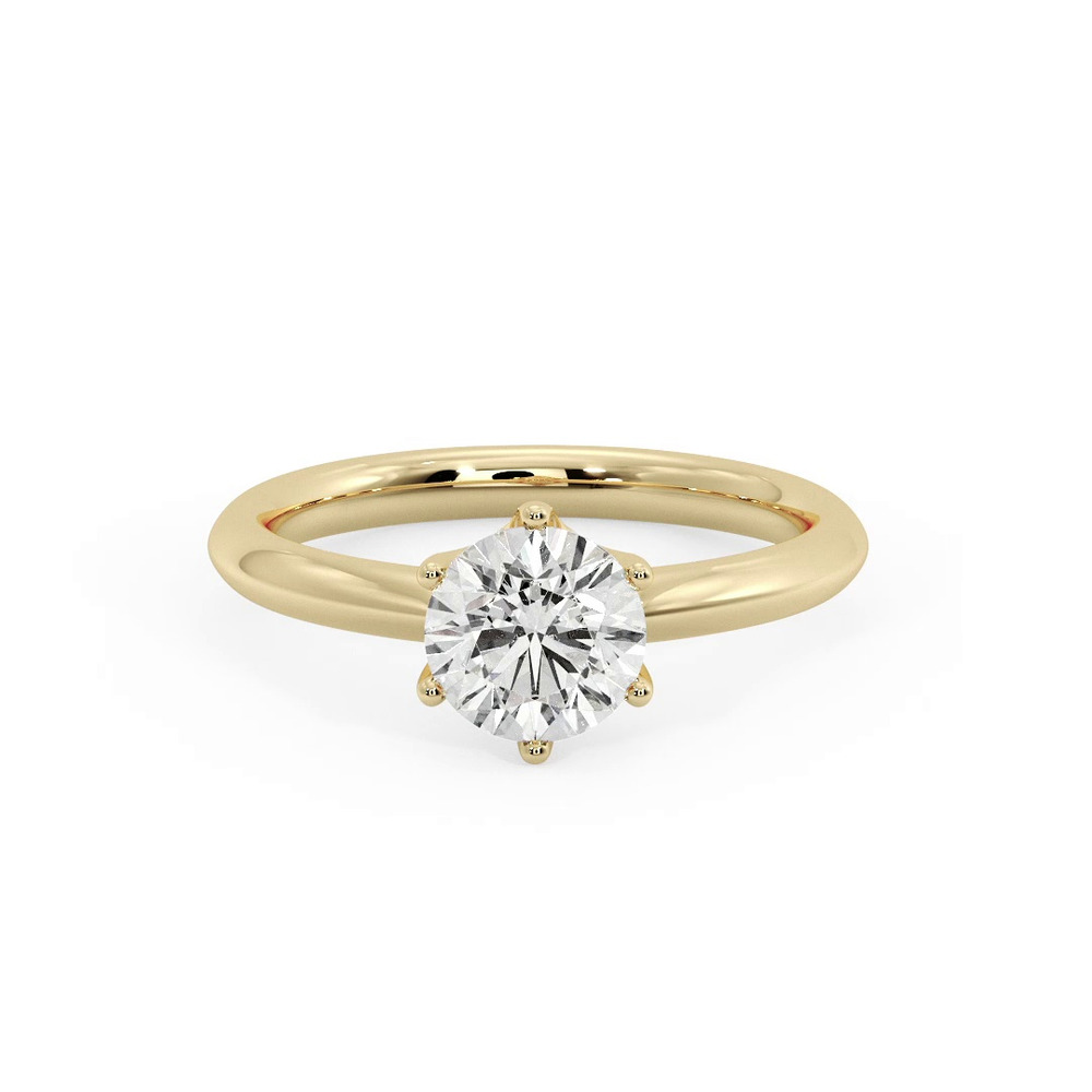 360 degree view of Olivia Knife Edge 6 Prong Solitaire Engagement Ring
