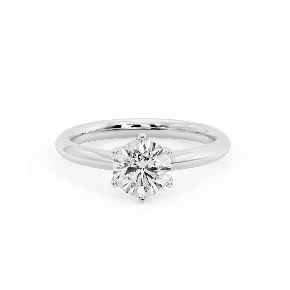 360 degree view of Olivia Knife Edge 6 Prong Solitaire Engagement Ring