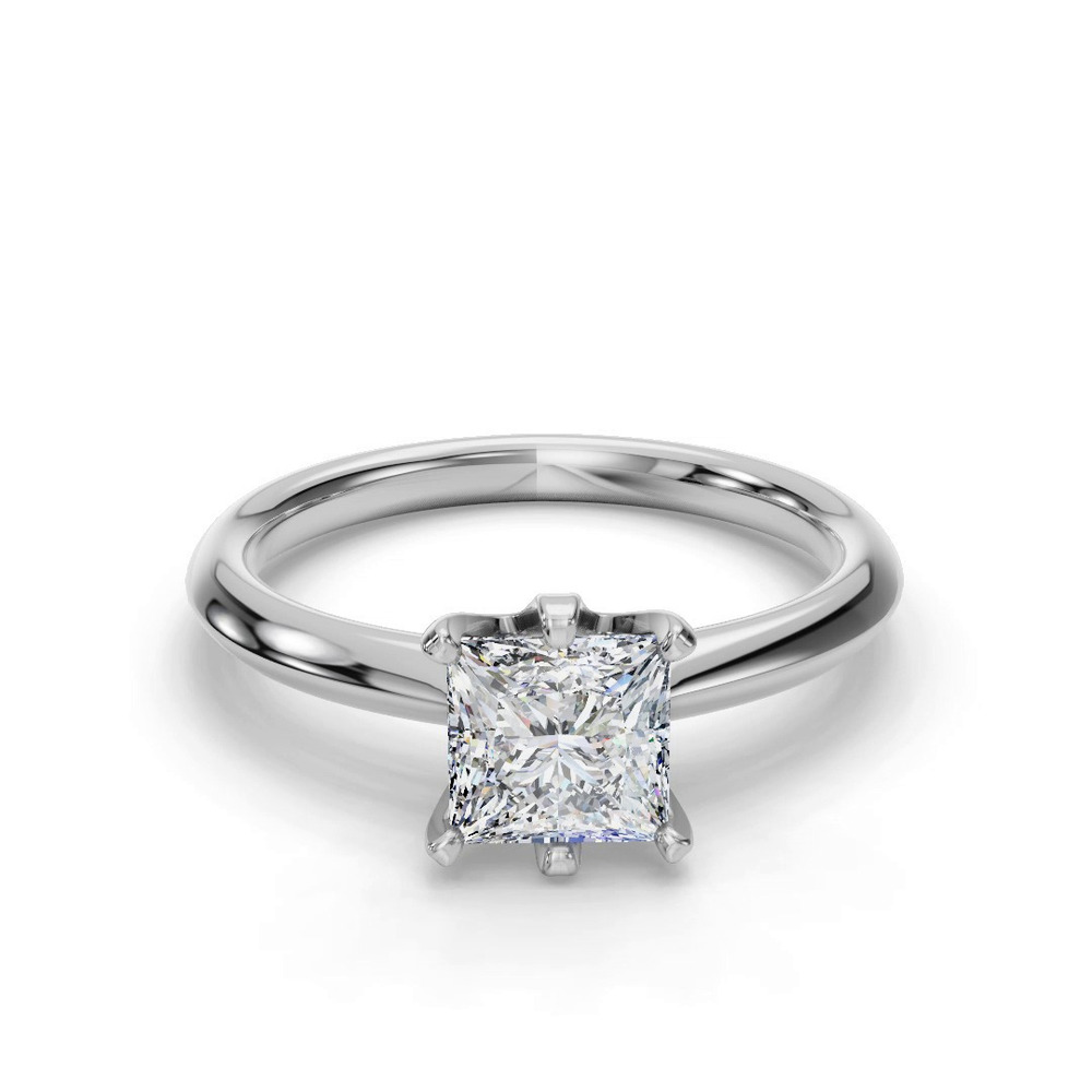 360 degree view of Olivia Knife Edge 6 Prong Solitaire Engagement Ring