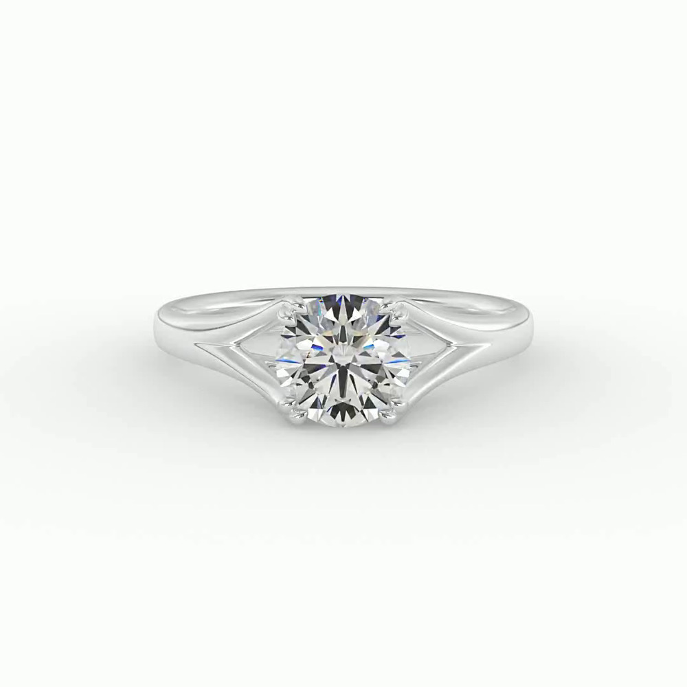 360 degree view of Iris Solitaire Engagement Ring