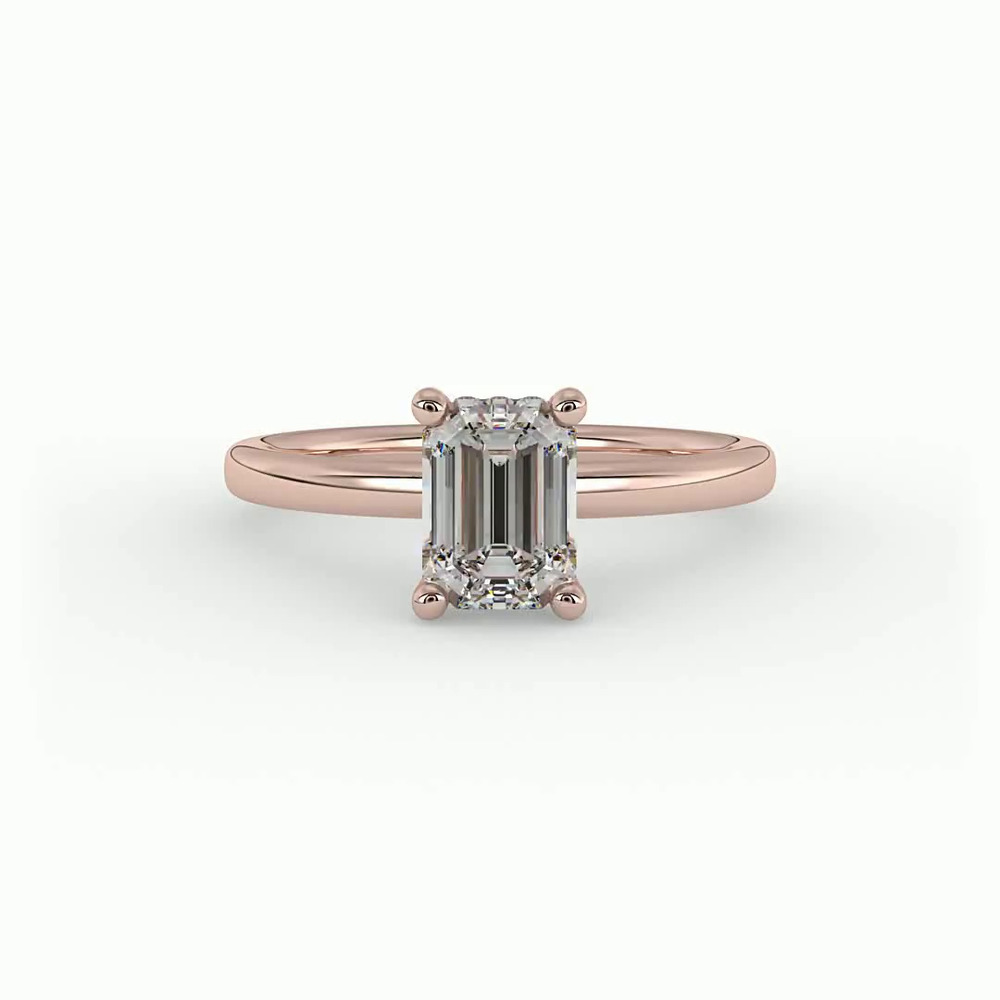 360 degree view of Lucia Hidden Halo Engagement Ring