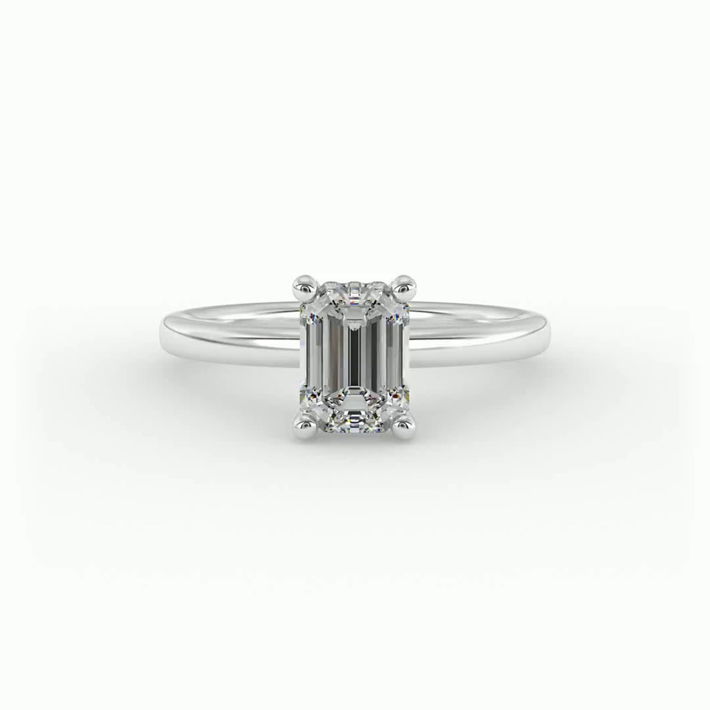 360 degree view of Lucia Hidden Halo Engagement Ring