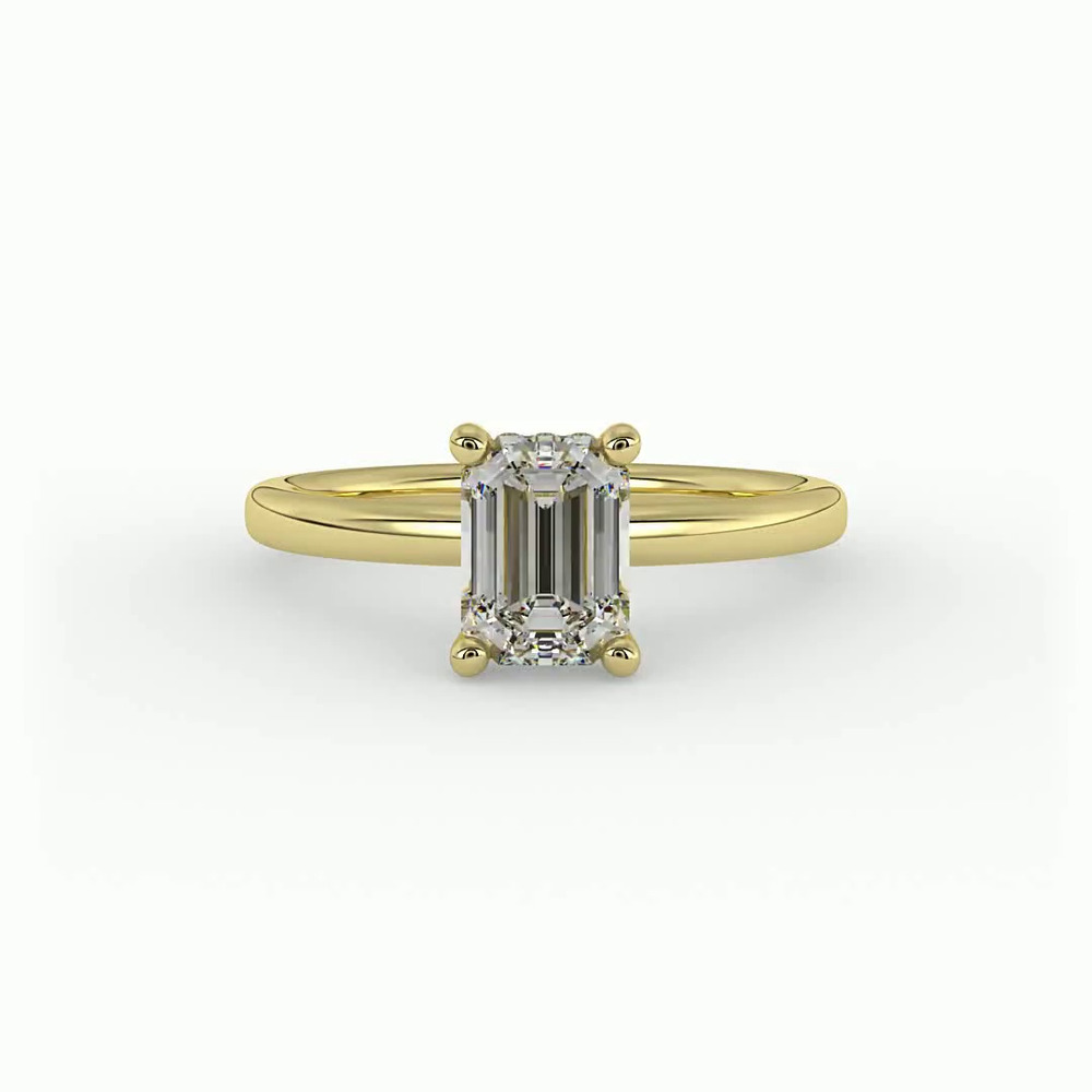 360 degree view of Lucia Hidden Halo Engagement Ring