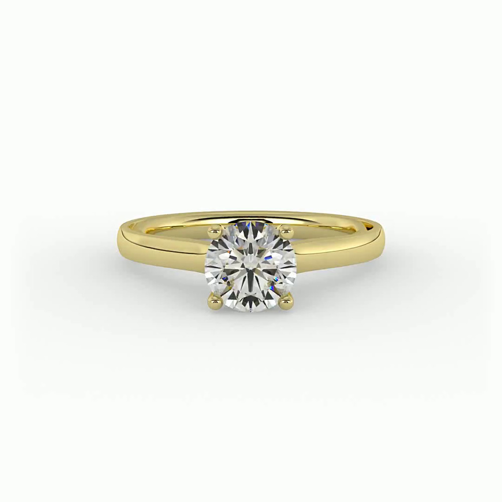 360 degree view of Callie Solitaire Engagement Ring
