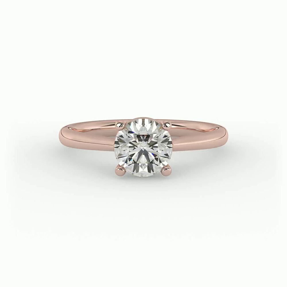 360 degree view of Lucy 4 Prong Pinched Shank Engagement Ring