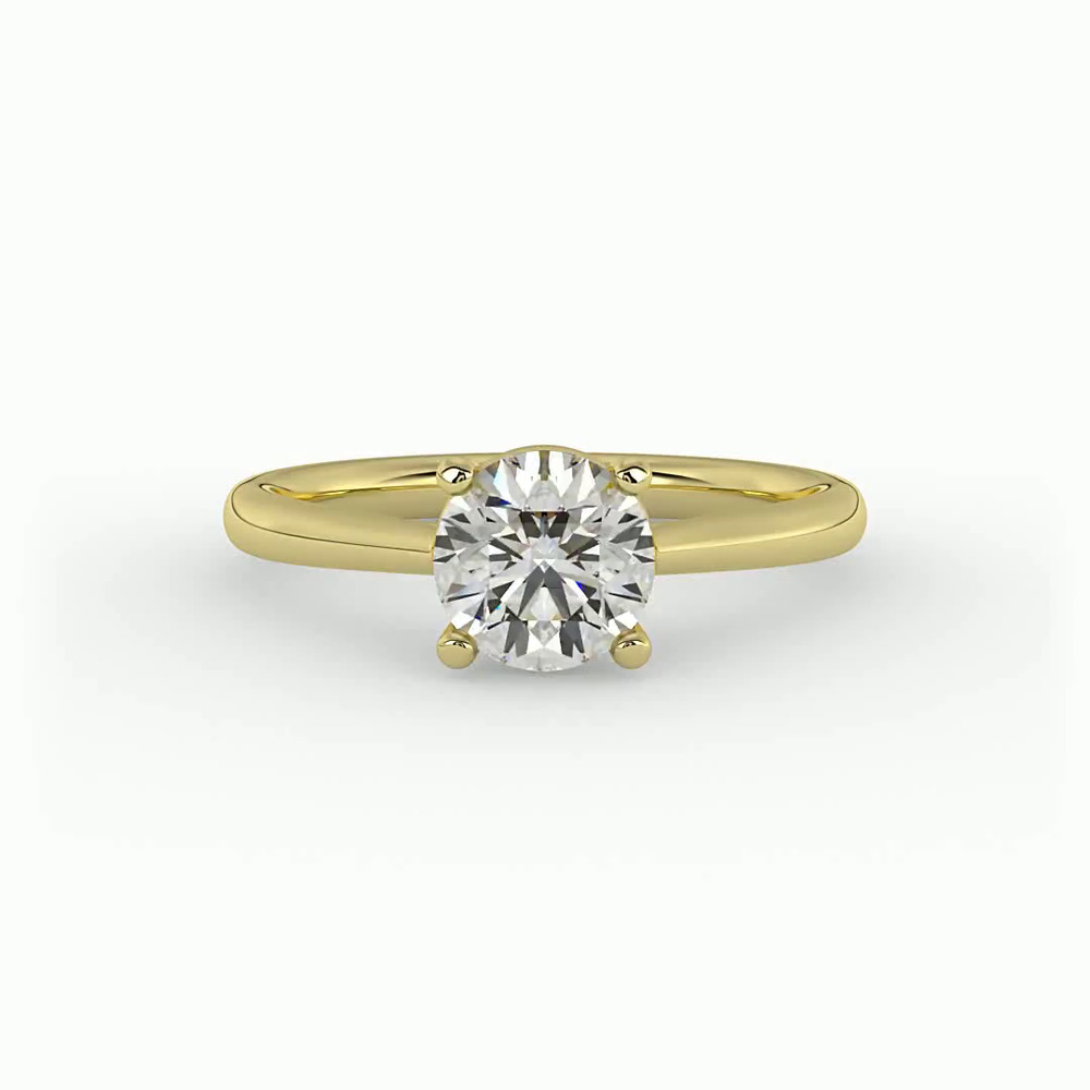 360 degree view of Lucy 4 Prong Pinched Shank Engagement Ring