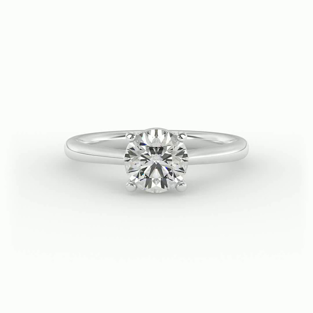 360 degree view of Lucy 4 Prong Pinched Shank Engagement Ring