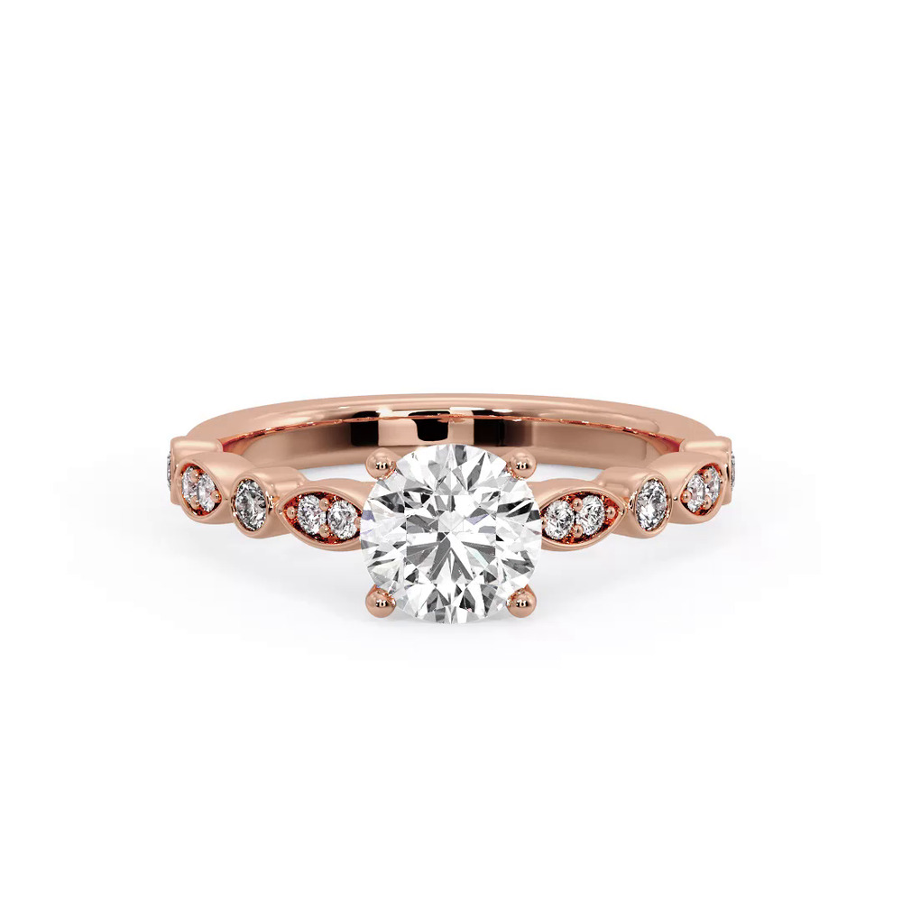 360 degree view of Avery Alternating Mq/Rd Diamond Engagement Ring