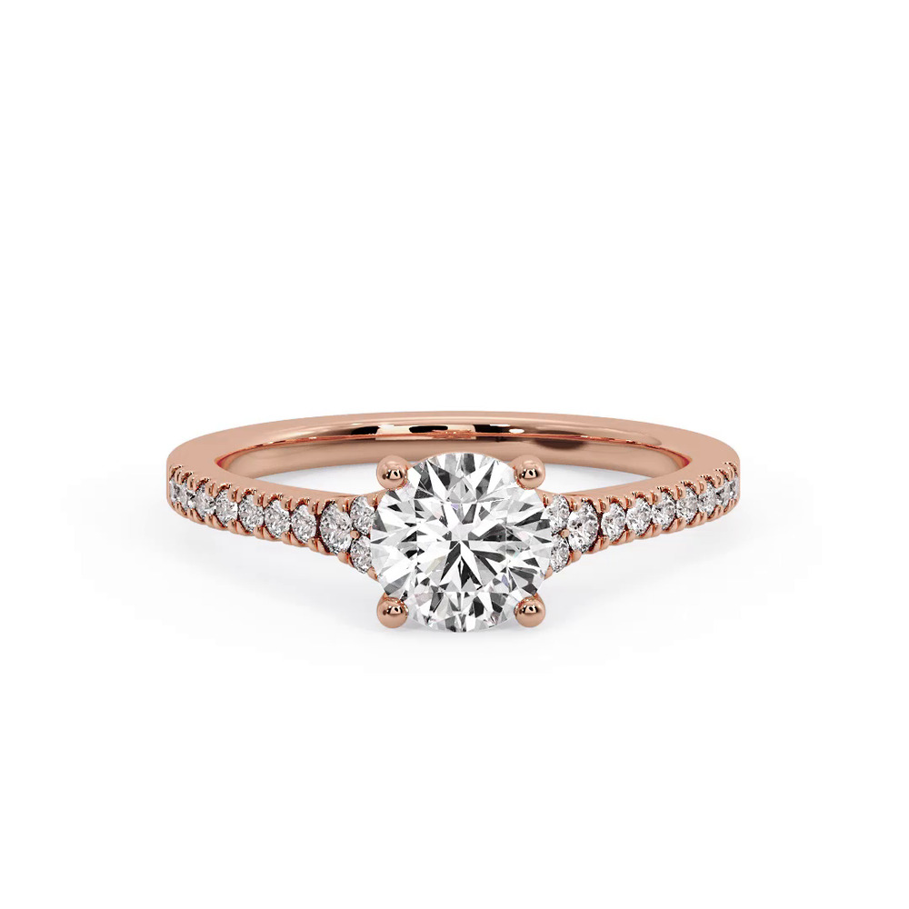 360 degree view of Camila Split Pave Cathedral Engagement Ring
