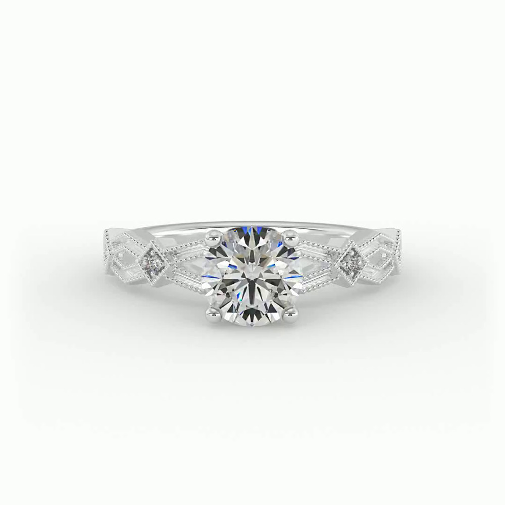 360 degree view of Camille Engagement Ring