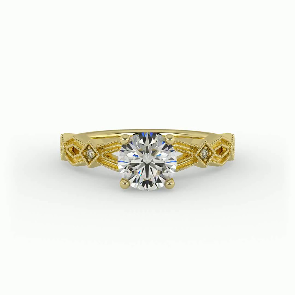 360 degree view of Camille Engagement Ring