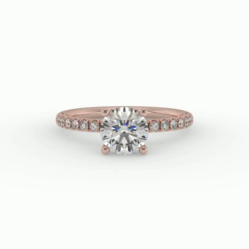 360 degree view of Charlotte Hidden Halo Engagement Ring