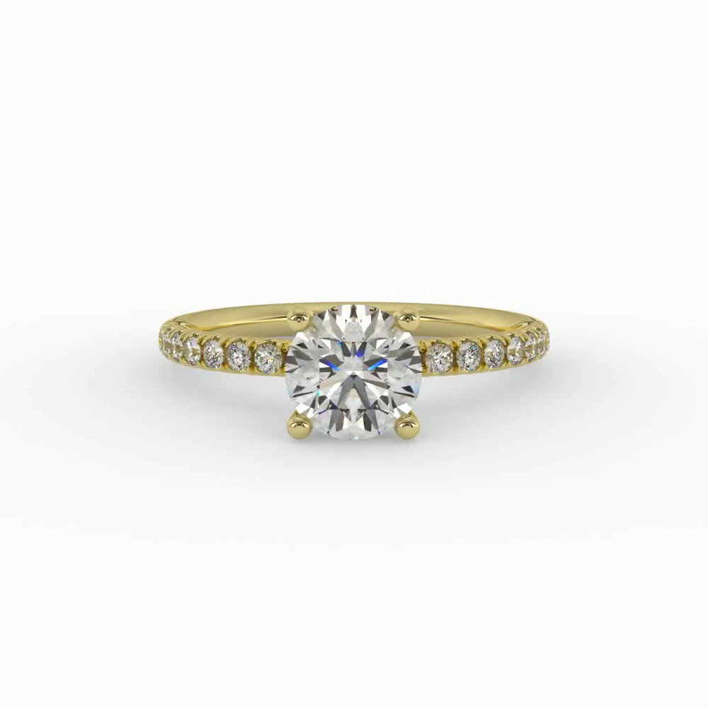 360 degree view of Charlotte Hidden Halo Engagement Ring