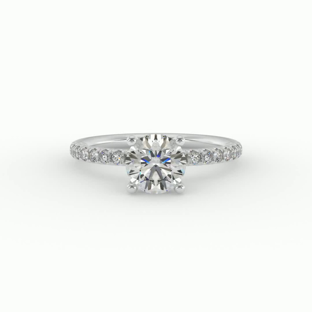 360 degree view of Charlotte Hidden Halo Engagement Ring