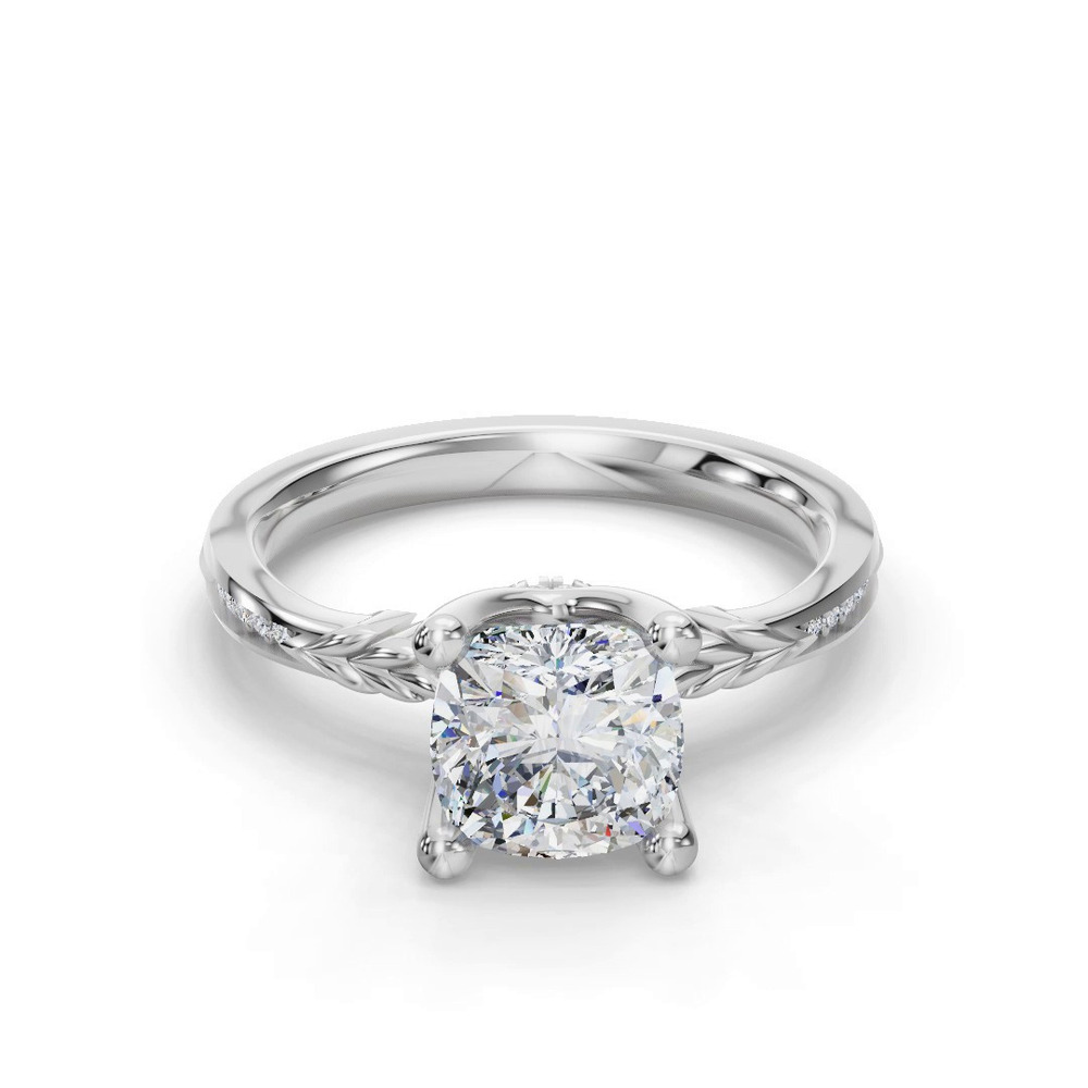 360 degree view of Jolene Pave Engagement Ring