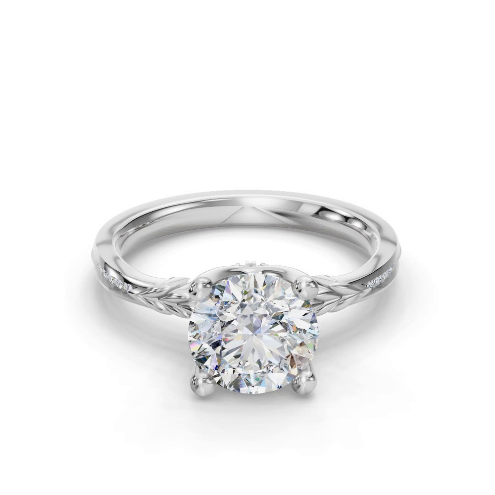 360 degree view of Jolene Pave Engagement Ring