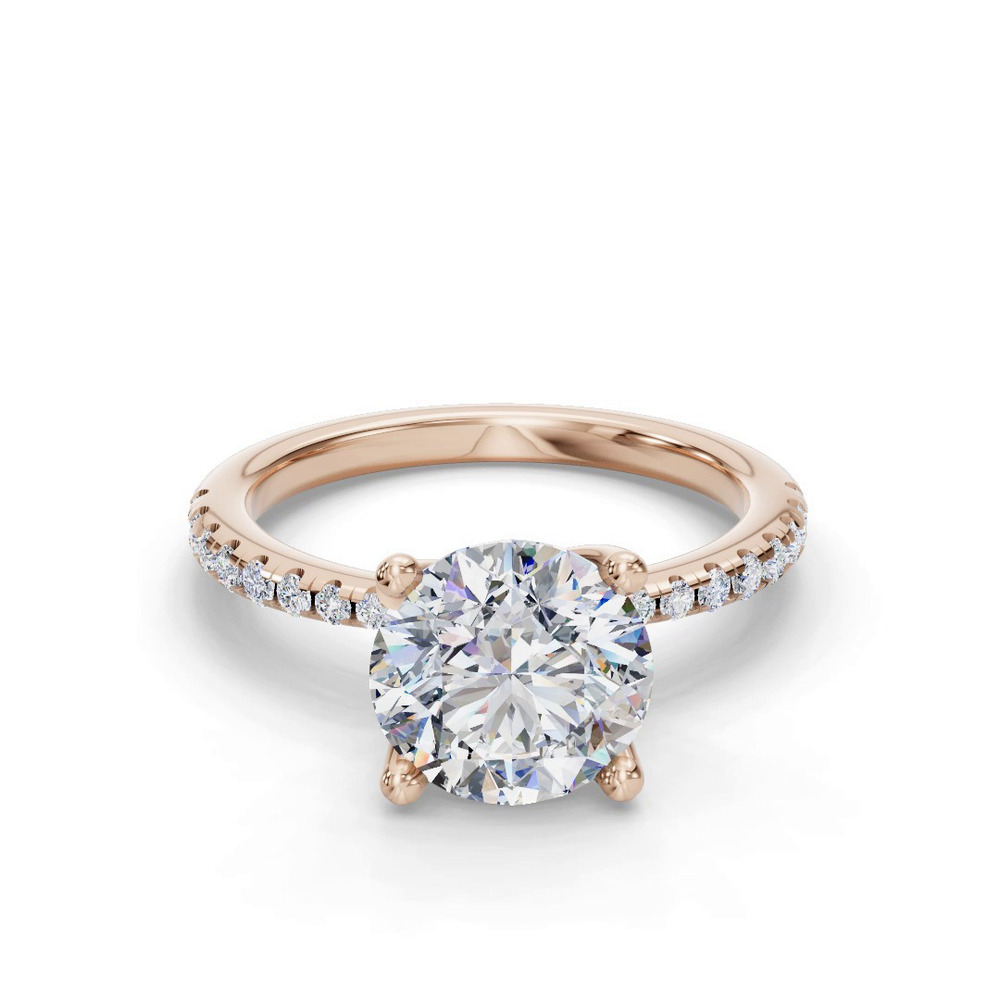 360 degree view of Emelia Pinched Pave Engagement Ring