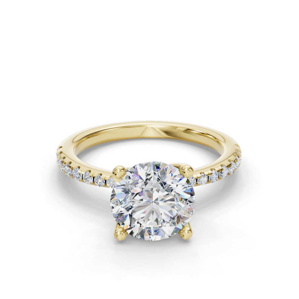 360 degree view of Emelia Pinched Pave Engagement Ring