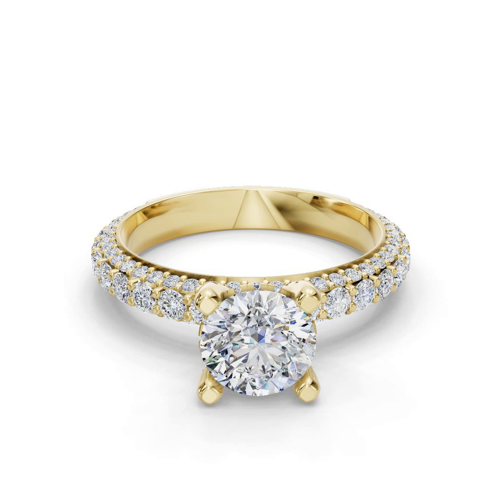 360 degree view of Skyler Rolled Pavé Engagement Ring