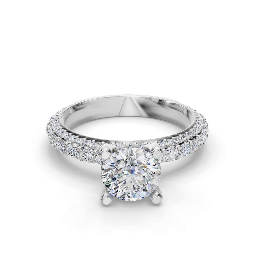 360 degree view of Skyler Rolled Pavé Engagement Ring