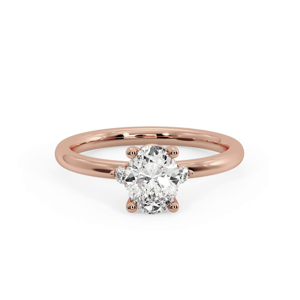 360 degree view of Cecilia Petite Three-Stone Engagement Ring
