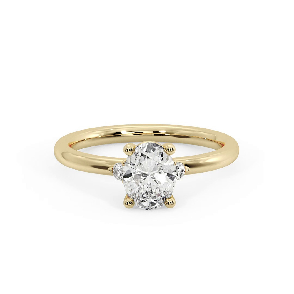 360 degree view of Cecilia Petite Three-Stone Engagement Ring