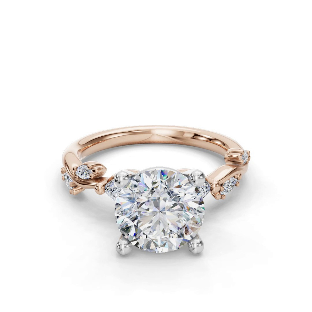 360 degree view of Florayne Vine Diamond Engagement Ring