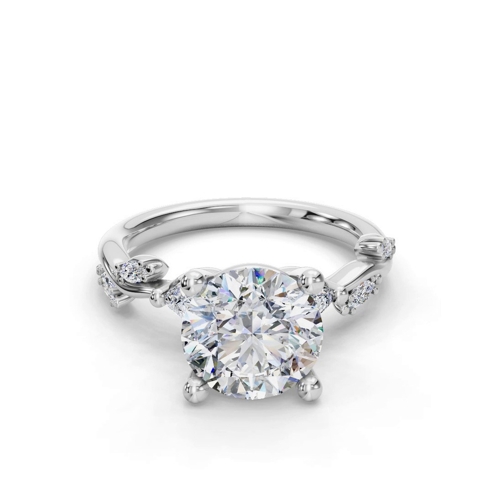360 degree view of Florayne Vine Diamond Engagement Ring