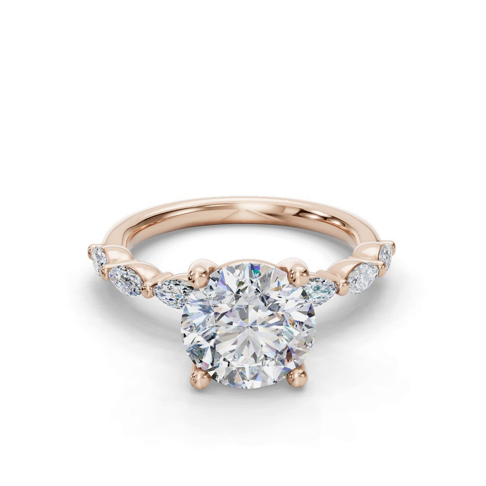 360 degree view of Oramar Classic Marquise Diamond Engagement Ring