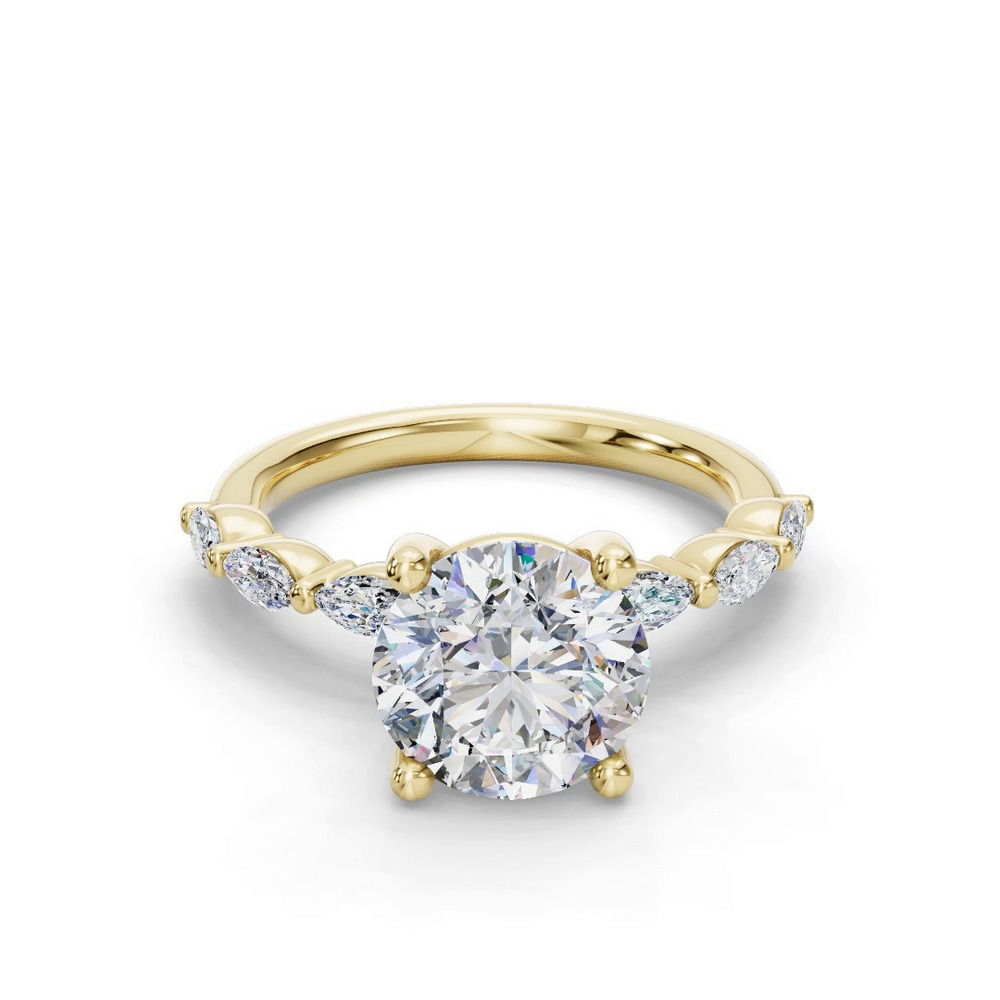 360 degree view of Oramar Classic Marquise Diamond Engagement Ring