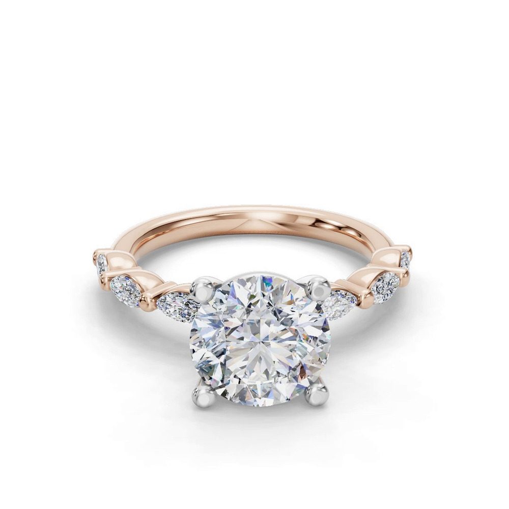360 degree view of Oramar Grand Marquise Diamond Engagement Ring