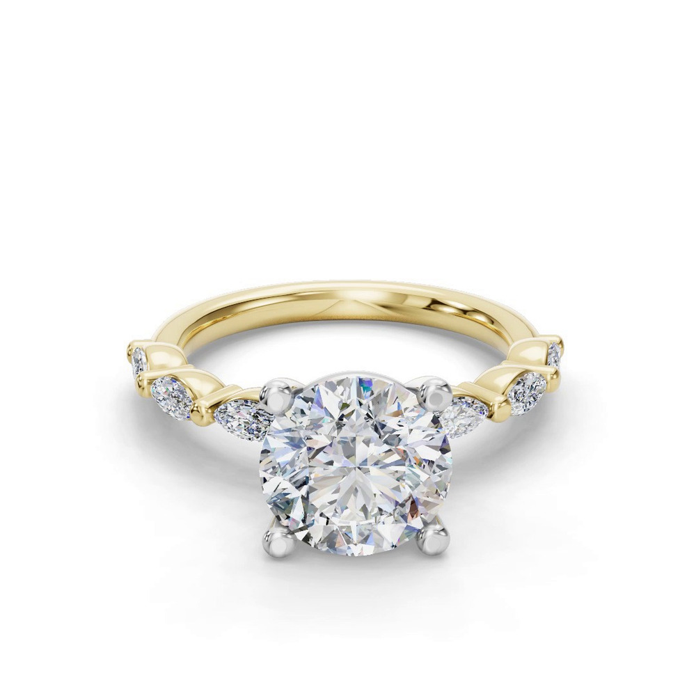 360 degree view of Oramar Grand Marquise Diamond Engagement Ring