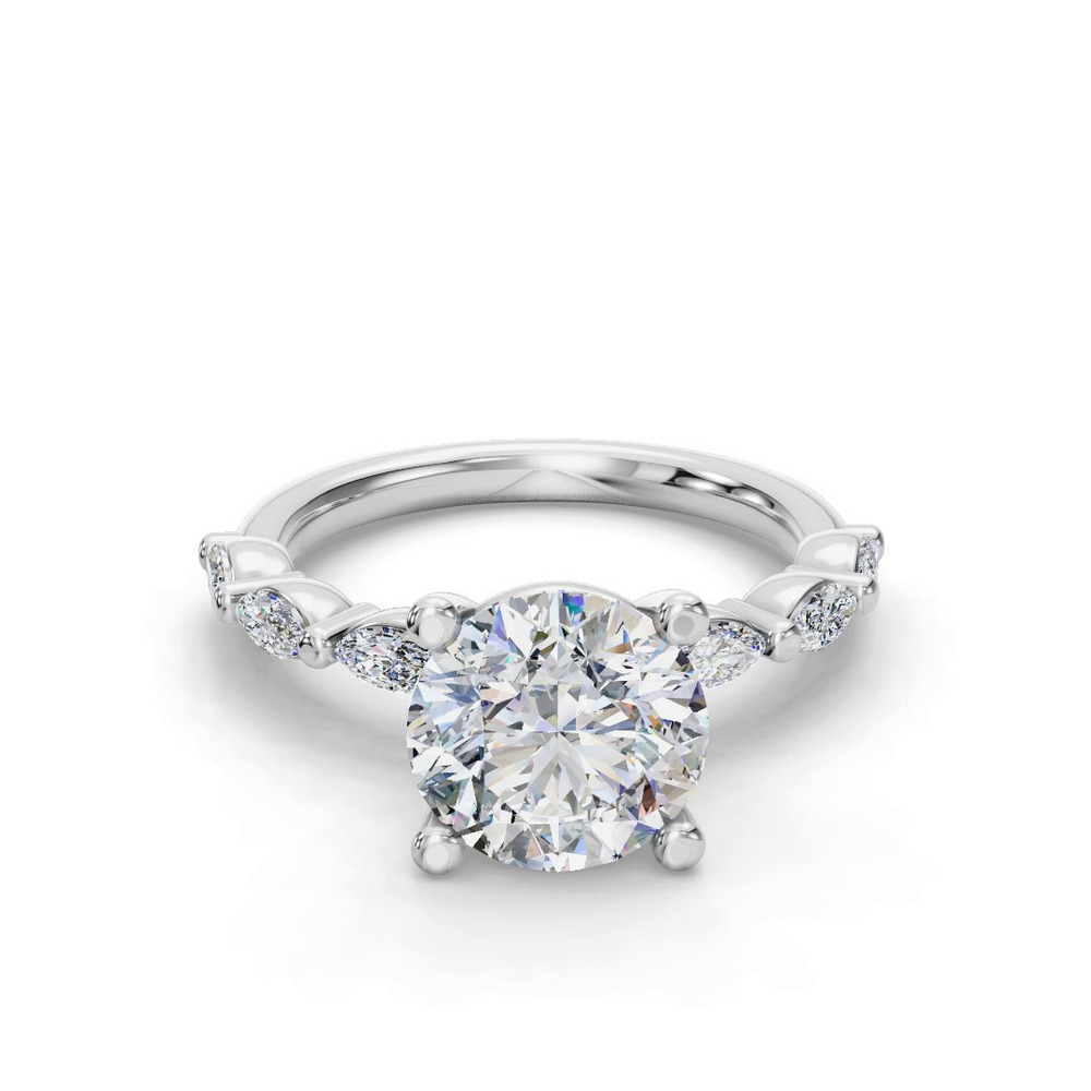 360 degree view of Oramar Grand Marquise Diamond Engagement Ring