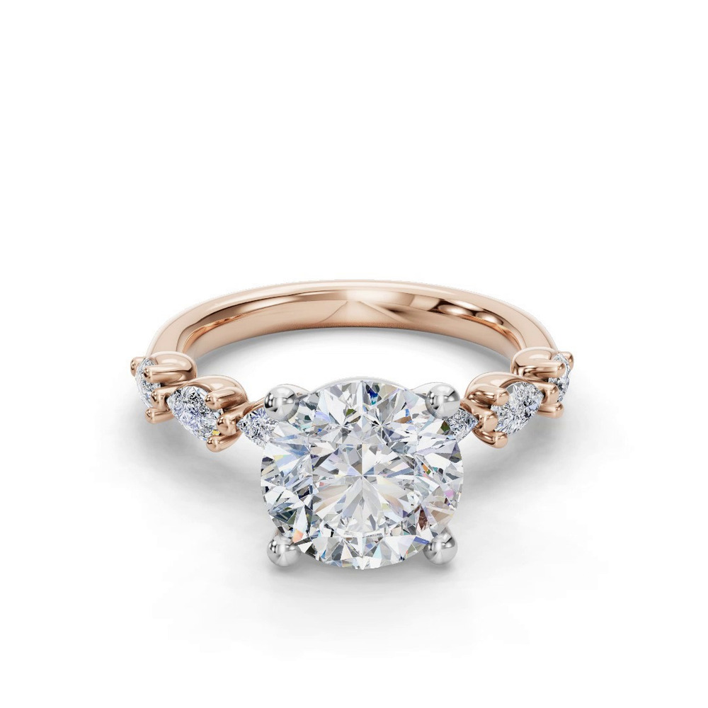 360 degree view of Oramar Classic Pear Diamond Engagement Ring