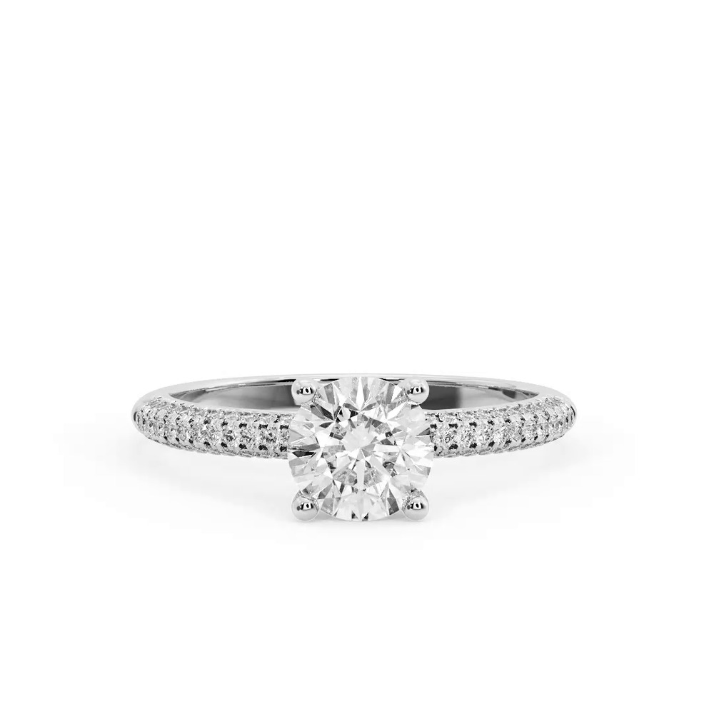 360 degree view of Imani Triple Pave Engagement Ring