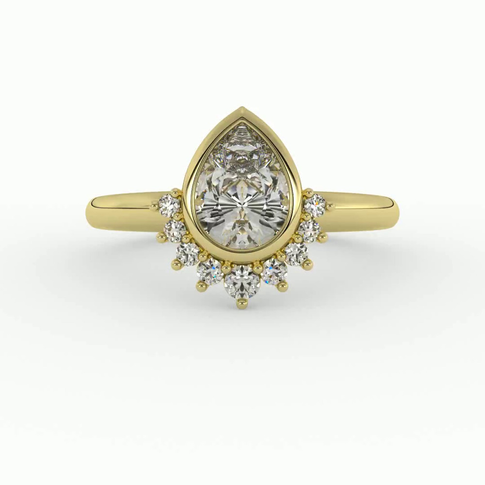360 degree view of Cora Pear Engagement Ring