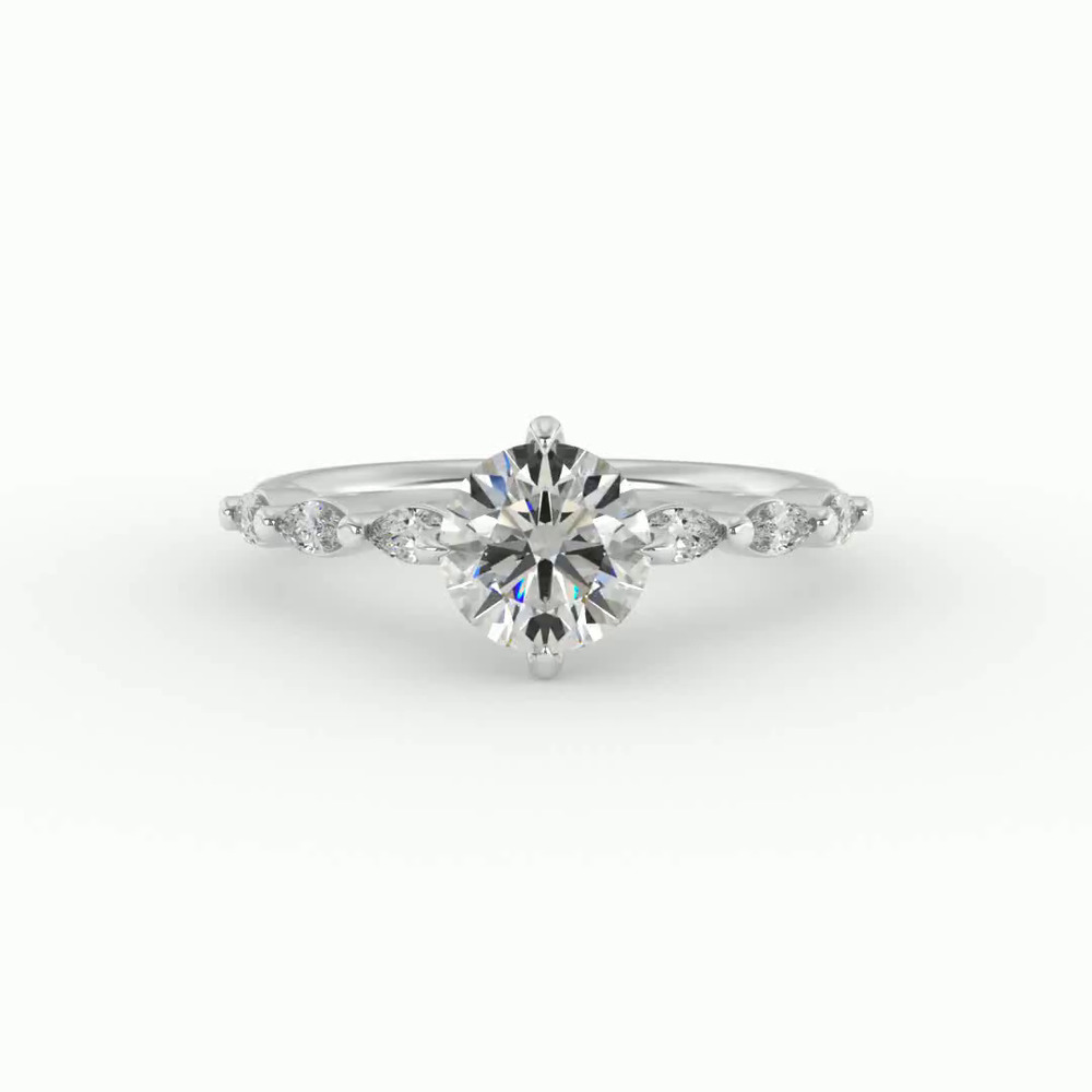360 degree view of Mila Marquise Band Engagement Ring